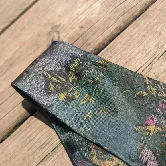 Vintage Christian Dior clock design men's tie - Picture 6 of 12